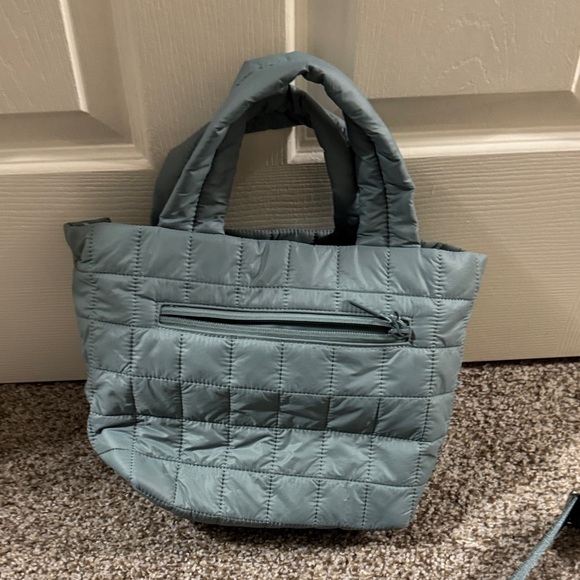 lululemon athletica Quilted Gray Tote Bag greenish color - Picture 3 of 4